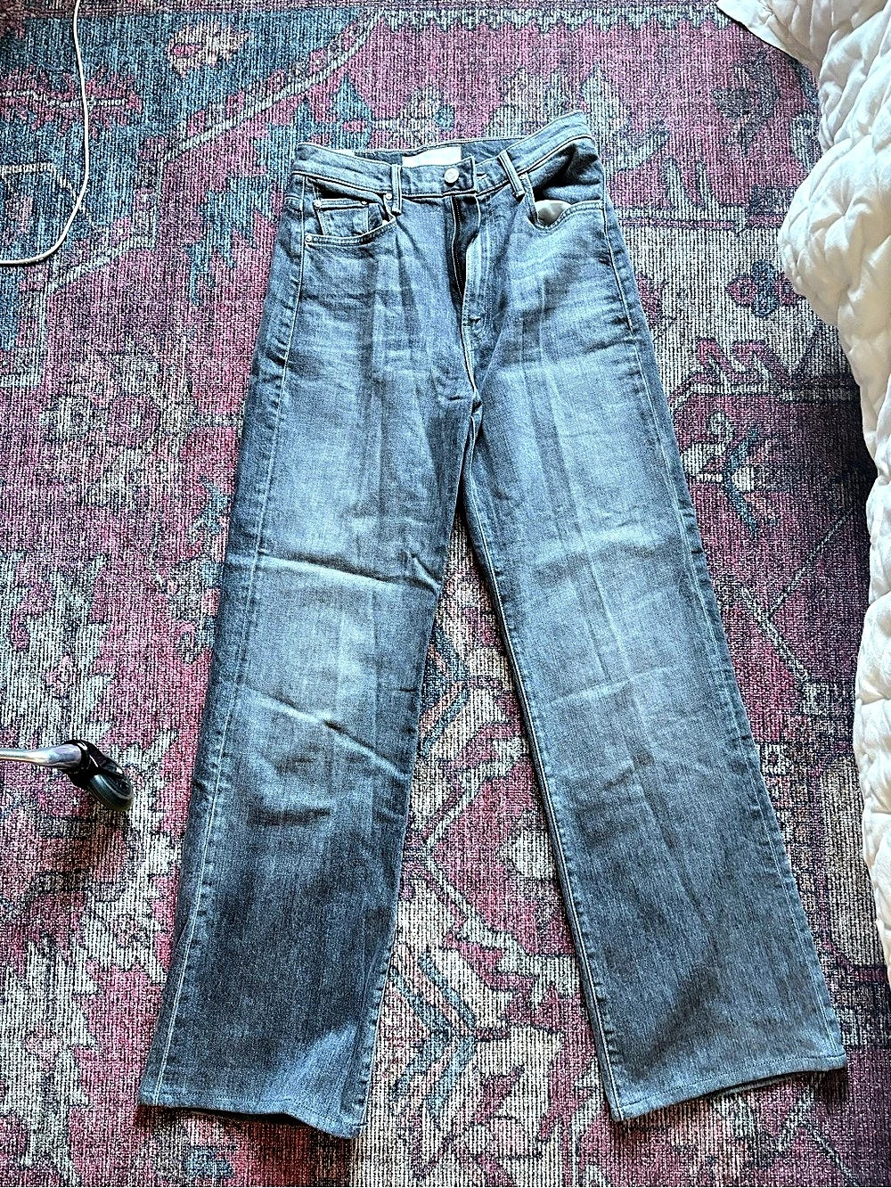 MOTHER The Maven Heel Wide Leg Jeans Blue Waist 27